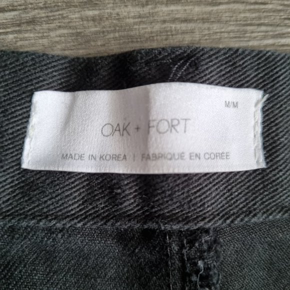 Oak + Fort Pleated Wide Leg Jeans Size M - Picture 4 of 7